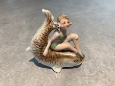 West German Germany Seaside Fairing lady in bikini on fish Figurine Ornament