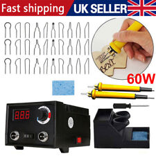 Wood Burner Pyrography Dual 2 Pen Burning Machine Gourd Crafts Tool Set 60W