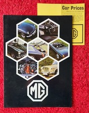 MG CAR RANGE Brochure #2700 1300 Mk II MIDGET Mk III MGB GT 1969 Prices card