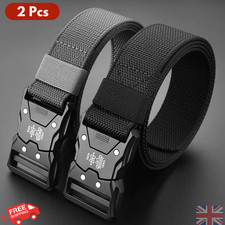 Waist belt Men Tactical Release Work Army Black Nylon Military Webbing Quick new