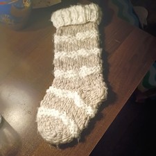 Rachel Ashwell Christmas Stocking Grey & White