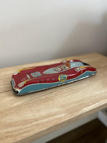 Vintage tinplate racing car - tinplate, no