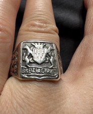 Vintage Tested Sterling Silver Signet Ring -UK Size N