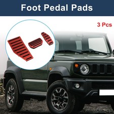 3 Pcs Automatic Foot Accelerator Pedal Covers for Suzuki Jimny JB70W 18-22 Red