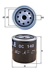 Oil Filter MAHLE Fits NISSAN