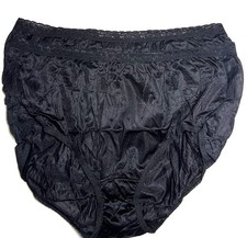 2 HANES Size 12 Black Shiny