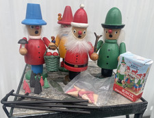 German Wooden Incense Burners x4 With Cones