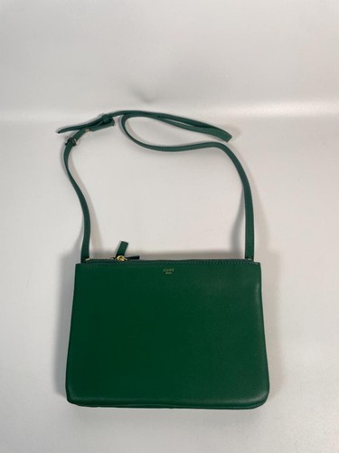 Celine trio green leather - celine,