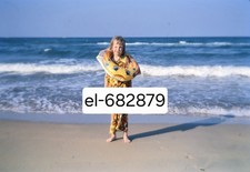 35mm Slide Child On Beach With Inflatable Dated 1970 Original FREE UK POST 