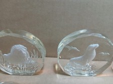 Danbury Mint ....Wildlife Crystals Cut Glass Paperweights  - Set Of 12