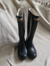 Hunter Wellies Uk 4 EU 37 Womens Black Tall VERY GOOD CONDITION 
