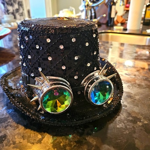 Black sequin steam - black, top