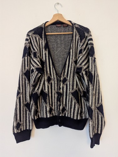 Vintage pattern cardigan mens - vintage,