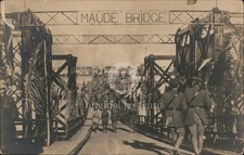 Iraq RPPC Baghdad Maude Bridge Real Photo Post Card Original Vintage Postcard