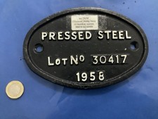 Railwayana - 1958 Pressed