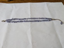 Natural Tanzanite Bracelet Gemstone with  925 Silver clasp 