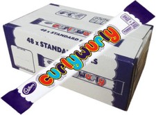 Box of 48 Cadbury Curly Wurly Chocolate Bars 21.5g | Retro Chewy Caramel Treats