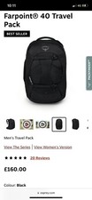 Brand New Osprey Backpack Farpoint 40L In Black