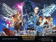 STAR WARS 1977 quad poster print 30x40"   FREE P&P   Mark Hamill Harrison Ford