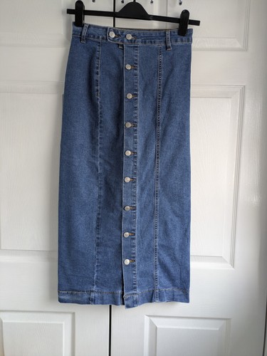 Denim maxi skirt indigo - m&s,