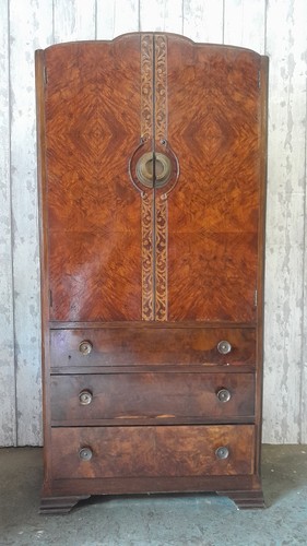 Vintage art deco burr walnut - ,