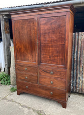 19c Mahogany Wardrobe