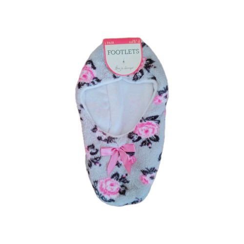 Fleece roses footlets - fleece,