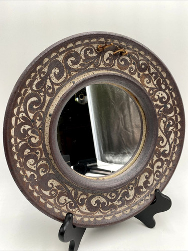 Ceramic round mirror - ceramic,