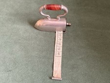 Antique Miniature Iron Tape Measure, Steel & Agate Banded Handle, Fully Working