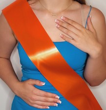 Orange Blank Satin Sash –