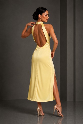 Open back halter tango midi - back,