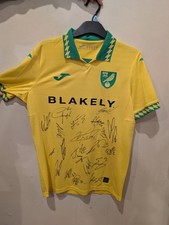 Norwich City FC Full Squad Signed Home Football Shirt 2025/26 Season - Size S