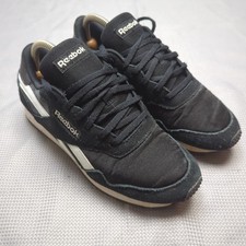 Reebok Classic Womens Trainers UK 6 Black Retro Sneakers Casual Vintage Shoes