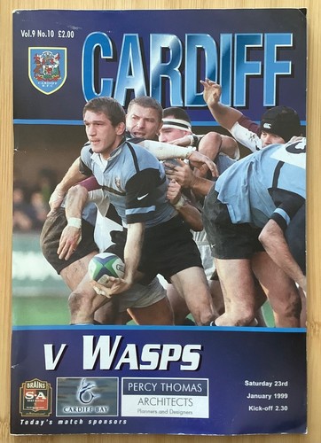 1999 cardiff wasps programme - wasps,