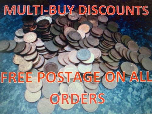 Decimal one penny coins - 1p,