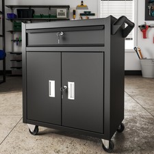 Tool Trolley Cabinet with Drawers Steel Workshop Storage Chest Carrier Tool Box
