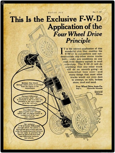 1917 fwd four wheel drive - fwd,