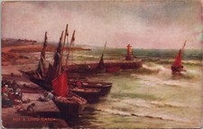 6x4" Postcard A Good Catch -