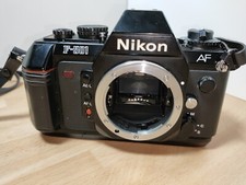 Nikon F-501 AF 35mm SLR Film Camera With Mf-19 Back Body Only Spare Or Repair 