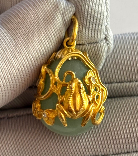 Antique imperial faberge frog - faberge,