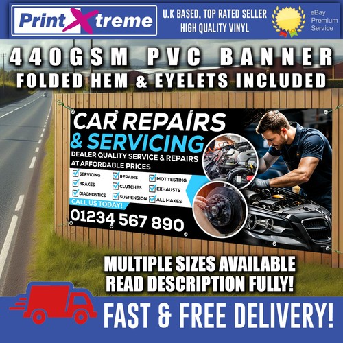 Car repairs banner - repairs, 440gsm