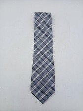 Burberry Navy Plaid Silk Tie