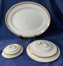 Keeling & Co Losal Ware Meat Platter Tureen Sauce Lids Gold Greek Key Selection