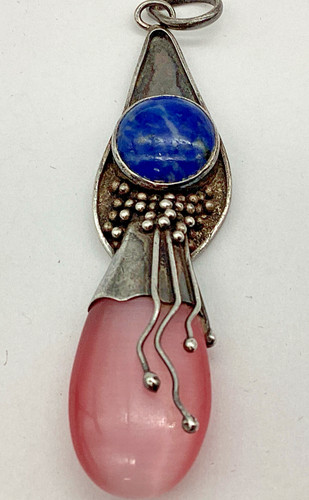 Teardrop pink cats eye lapis - pink, &