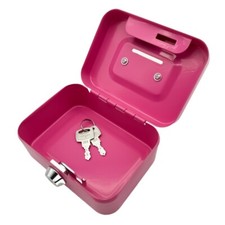 Metal Key Lock Cash Box Small