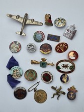 Military Enamel World War Two WW2 Mixed Era Pin Badge