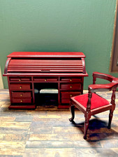 Dolls House Mahogany Roll Top
