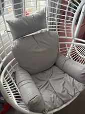 White Egg Chair with Hanging
