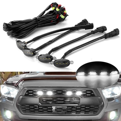 Set white front grille - of, 4