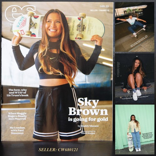 Sky brown skateboarding paris - brown,